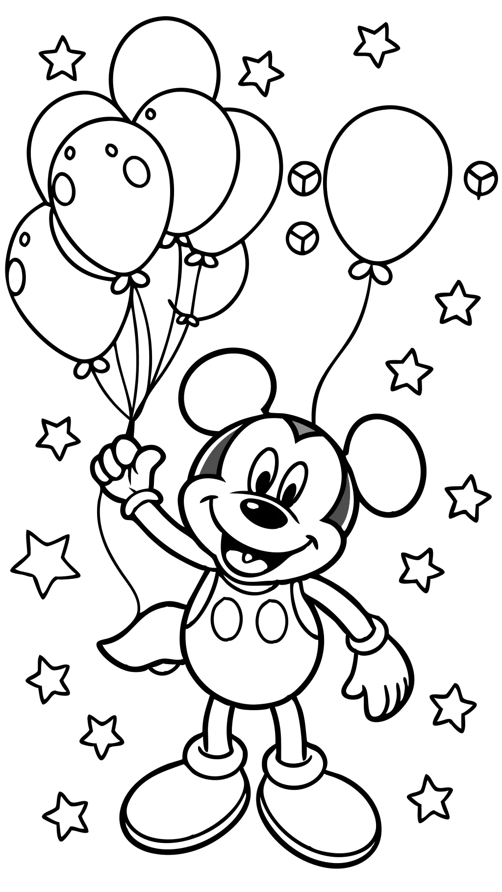 Página para colorear Mickey Mouse